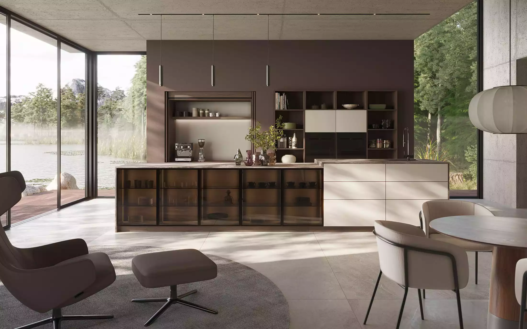 Pocket Doors Kitchen Header