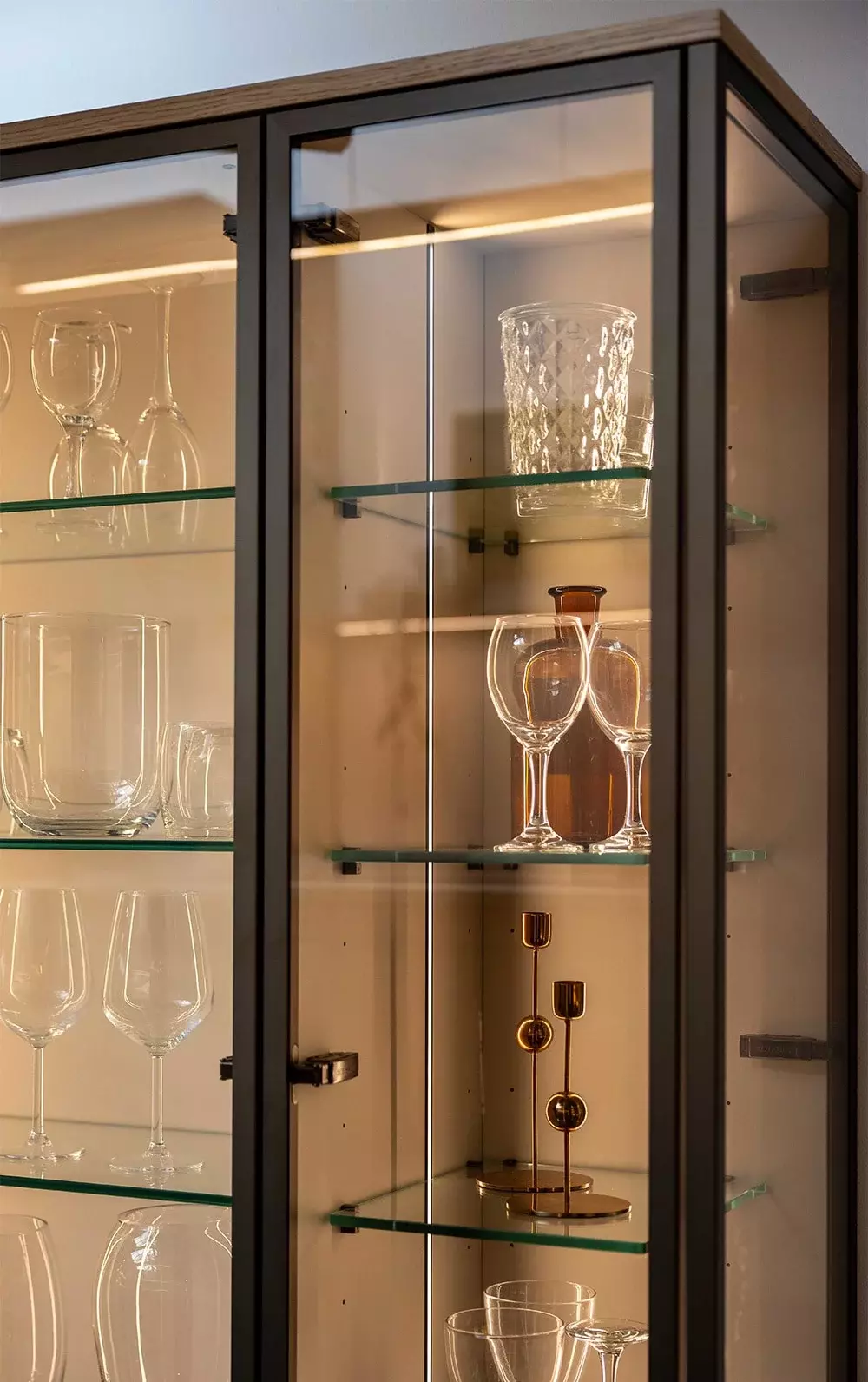 Japandi Style Glass Cabinet